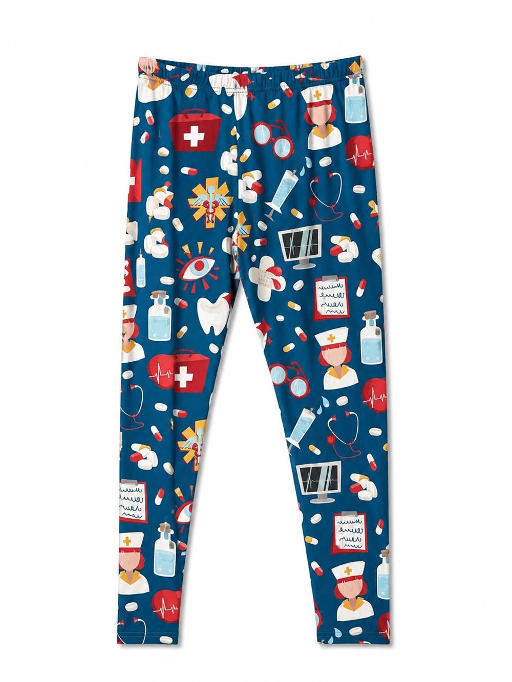 Nurse or EMT Print Blue Women’s Leggings